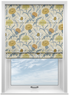 Acanthium, Ochre - Twist&Fit Roman Blind